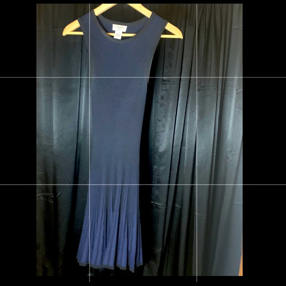 Carmen Marc Valvo Navy dress
